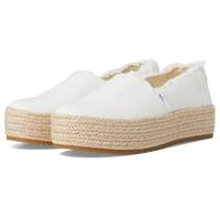 TOMS Eco-Friendly Platform Slip-Ons for Women - Stylish, Durable, Sustainable Alpargata-Inspired Design with Enhanced Comfort and Support White