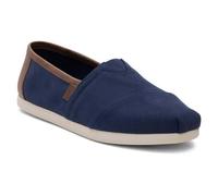 TOMS Men's Alpargata Classic Sneaker, Navy Brushed Twill/Tan Synthetic, 7.5 UK