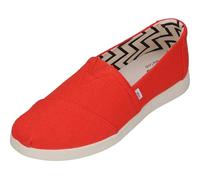 TOMS Flame Heritage Canvas Womens Sneaker, Red, 6 UK