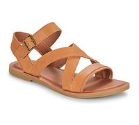 TOMS Women's Sloane Flat Sandal, Tan Leather/Suede, 5.5 UK