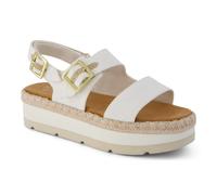 Toms Giana Textile Womens White Beachside Sandals - Size UK 4
