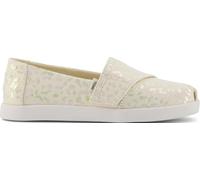 TOMS Girls Alpargata Classic Slip-On Espadrille, Natural, 4 UK