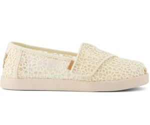 TOMS Girls Alpargata Classic Slip-On Espadrille, Natural Moroccan Crochet, 11 UK