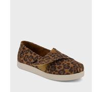 TOMS Girls Alpargata Loafer Flat, Brown Sugar Mini Leopard Microfiber, 12.5 UK