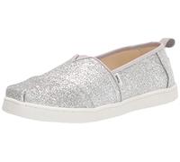 TOMS Girl's Alpargata Loafer Flat, Silver, 11 UK Child