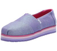 TOMS Girls Alpargata Platform, Passionflower Glimmer Twill, 2 UK