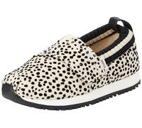TOMS Girls Alpargata Resident Sneaker, Fog Flocked Mini Cheetah, 4 UK