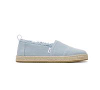 TOMS Girls Alpargata Rope Loafer Flat, Pastel Blue Washed Denim, 3.5 UK