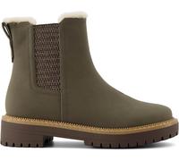 TOMS Girls Bennet Chelsea Boot, Canteen Nubuck Pu Faux Fur, 2 UK