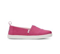 TOMS Girl's Classic Alpargata Loafer Flat, Fuchsia Heritage Canvas, 3.5 UK