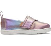 TOMS Girl's Classic Alpargata Loafer Flat, Mellow Mauve Iridescent Twill, 10 UK Child