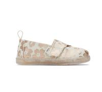 TOMS Girl's Classic Alpargata Loafer Flat, Natural Foil Ojai Floral Print, 6 UK Child