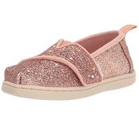 TOMS Girl's Classic Alpargata Loafer Flat, Rose Gold Cosmic Glitter, 2 UK