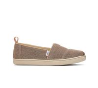 TOMS Girl's Classic Alpargata Loafer Flat, Gold Sparkle Knit, 2 UK