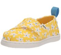 TOMS Youth Girl's Classic Alpargata Espadrille Loafer Flat, Sun Yellow Sun Daisies, 12 UK