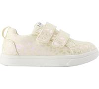TOMS Girls Cruz Double Strap Hook and Loop Sneaker, Natural Iridescent Leopard, 6 UK Child