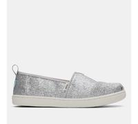 Toms Girls Girl's Juniors Alpargata Classic Espadrilles in Silver - Size UK 4