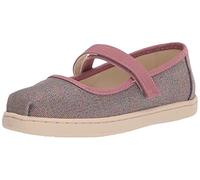 TOMS Girls Mary Jane Flat, Pink Dark Pink, 4 UK Child