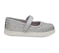 TOMS Girl's Mary Jane Flat, Silver, 4 UK Child