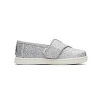 TOMS Girl's Tiny Alpargata Loafer Flat, Silver, 5 UK Child