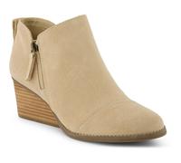 TOMS Women's Goldie Boot, Oatmeal Suede, 6