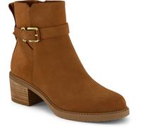 Toms Hailey Buckle Leather WoMens Amber Brown Heeled Ankle Boots - Size UK 5