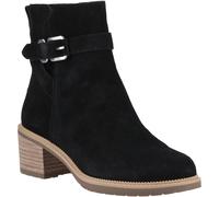 Toms Hailey Buckle Leather WoMens Black Heeled Ankle Boots - Size UK 5