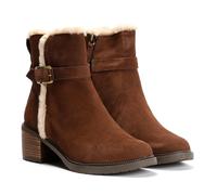 Toms Hailey Buckle Suede Women's Dark Brown Boots