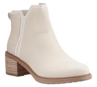 Toms Hailey Leather Womens Beige Boots - Size UK 6