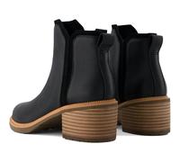 TOMS Hailey Leather Women's Black Heeled Ankle Boots - UK 5 / EU 37.5 / US 7