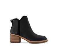 TOMS Hailey Water Resistant Leather Boot - Black, Black, Size 5, Women Black