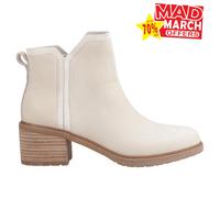 (Brown, 4 (Adults')) TOMS Hailey Leather Women's Beige Boots