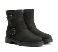 (, ) TOMS Ionie Moto Nubuck Leather Women's Black Boots