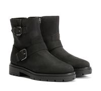 Toms Ionie Moto Nubuck Leather Women's Black Boots UK 6