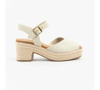 TOMS ISLA PEEP TOE Womens Sandals Natural - UK 7