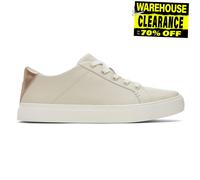 Toms Kameron Womens Leather Trainers Retro Classic Casual Sneakers Beige