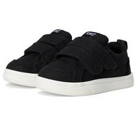 TOMS Cruz Double Strap Hook and Loop Sneaker, Black Heritage Canvas, 8 UK Child