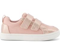 TOMS Girls Cruz Double Strap Hook and Loop Sneaker, Pale Rose Metallic Pu, 4 UK