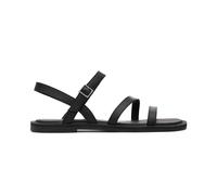 Toms Kira Womens Ankle Strap Sandals Black Leather - Size UK 3