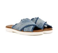 Toms Mae Crossover Denim WoMens Fray Dark Sky Sandals - Blue - Size UK 6