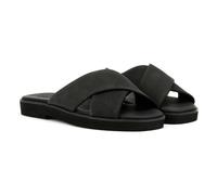 TOMS Mae Crossover Leather Women's Black Sandals - UK 7
