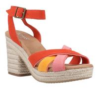 TOMS Majorca Strappy Leather Women's Flame Sandals - UK 6 / EU 38.5 / US 8
