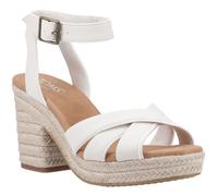 Toms Majorca Strappy Leather Women's Light Sand Heels UK 7