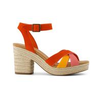 TOMS Majorca Strappy Leather Women's Flame Sandals - UK 7 / EU 40 / US 9