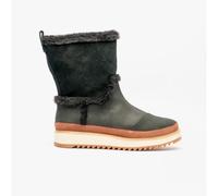 Toms Makenna Womens Leather Zip Up Comfort Black Snow Boots