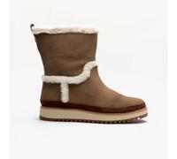 Toms Makenna Womens Suede Zip Up Comfort Taupe Snow Boots