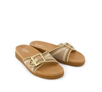 Toms Marin Slide Textile Women's Dark Beige Sandals UK 8