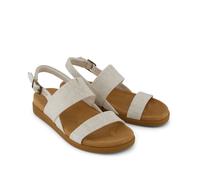 Toms Shoes Sandals Marin Textile Women's Natural Standard UK 4