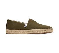TOMS Men's Alp Rope 2.0 Loafer Flat, Olive Recycled Cotton Slubby Woven, 10 UK