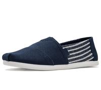 TOMS Men's Alpargata Classic Espadrille Loafer Flat, Navy Nautical Stripe, 7.5 UK